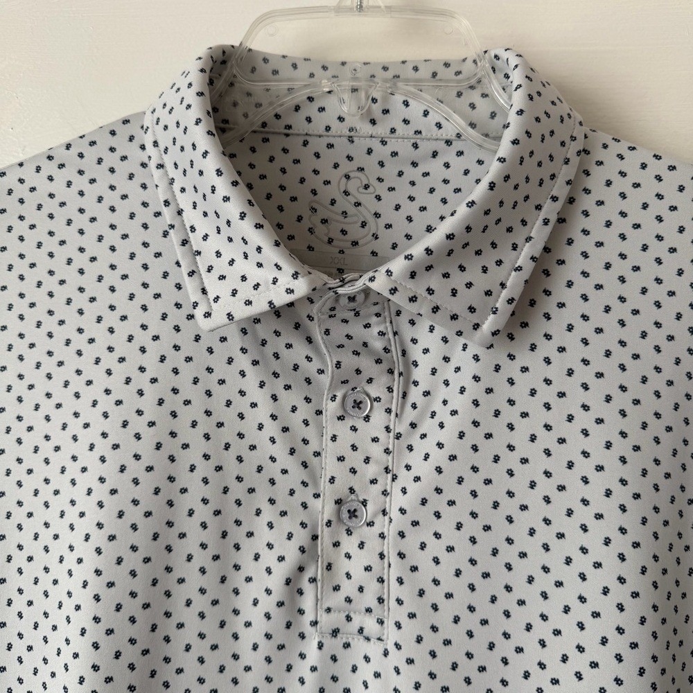 Swannies Performance Golf Polo Shirt Short Sleeve Breathable Floral Print‎ XXL - Picture 7 of 15